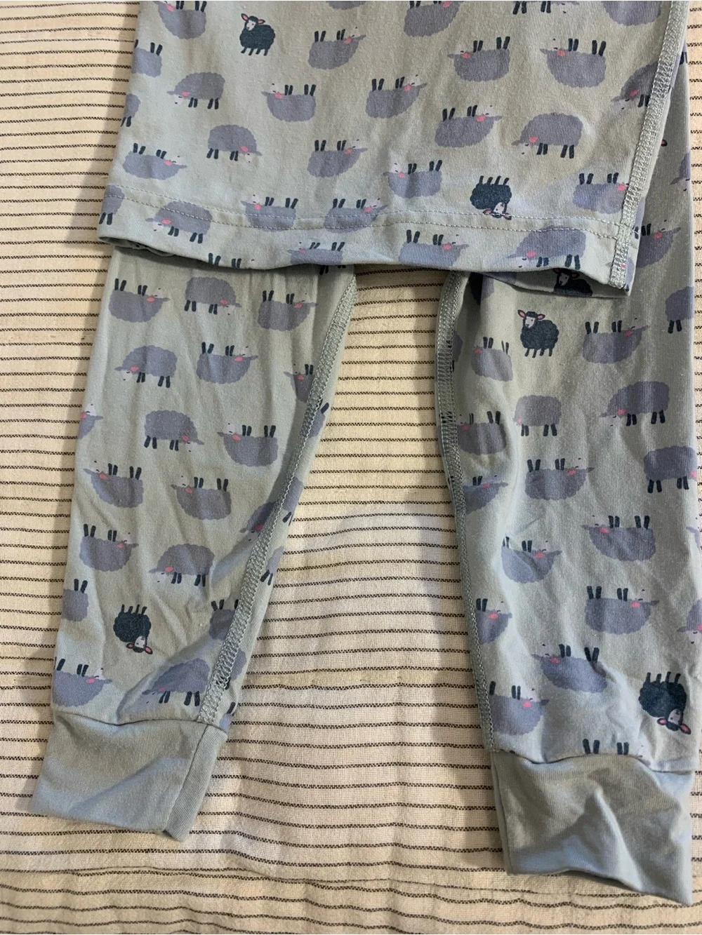 Hanna Andersson Light Blue Sheep Print Pajama Set 2T Oeko Tex Tencel